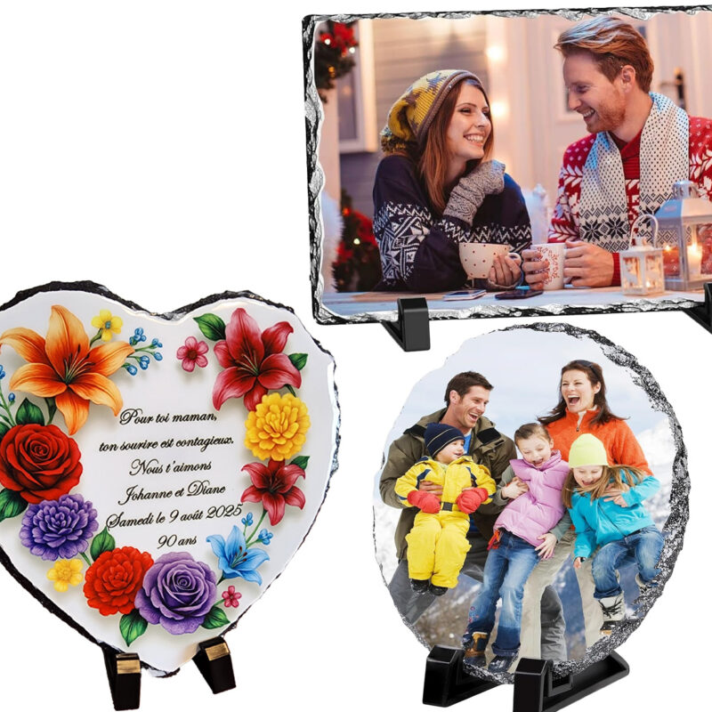 Ardoise_sublimation Cadre photo en ardoise personnalisée
